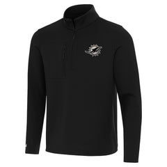 Miami Dolphins Antigua Insider Quarter-Zip Jacket Black - NFL
