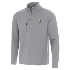 Minnesota Vikings Antigua Insider Quarter-Zip Jacket Gray - NFL