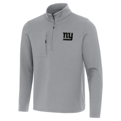 New York Giants Antigua Insider Quarter-Zip Jacket Gray - NFL