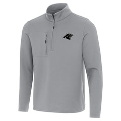 Carolina Panthers Antigua Insider Quarter-Zip Jacket Gray - NFL