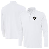 Las Vegas Raiders Antigua Reprocess Quarter-Zip Top White - NFL