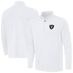Las Vegas Raiders Antigua Reprocess Quarter-Zip Top White - NFL