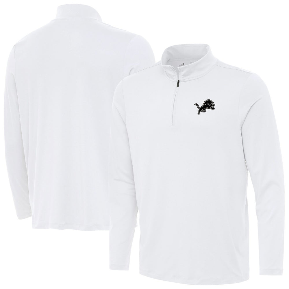 Detroit Lions Antigua Reprocess Quarter-Zip Top White - NFL