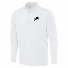 Detroit Lions Antigua Reprocess Quarter-Zip Top White - NFL
