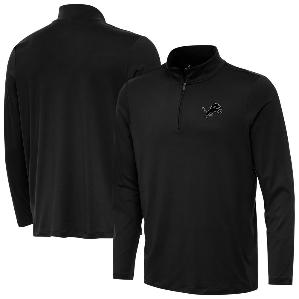 Detroit Lions Antigua Reprocess Quarter-Zip Top Black - NFL