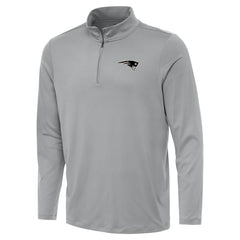 New England Patriots Antigua Reprocess Quarter-Zip Top Gray - NFL