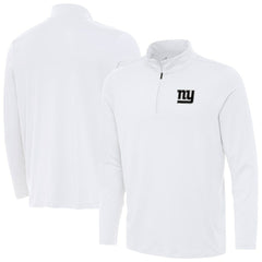New York Giants Antigua Reprocess Quarter-Zip Top White - NFL