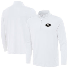 San Francisco 49ers Antigua Reprocess Quarter-Zip Top White - NFL