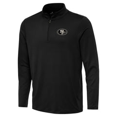 San Francisco 49ers Antigua Reprocess Quarter-Zip Top Black - NFL