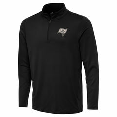 Tampa Bay Buccaneers Antigua Reprocess Quarter-Zip Top Black - NFL