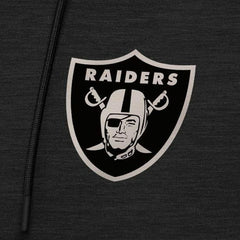 Las Vegas Raiders Antigua Spikes Raglan Quarter-Zip Hoodie Heather Black - NFL