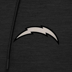 Los Angeles Chargers Antigua Spikes Raglan Quarter-Zip Hoodie Heather Black - NFL