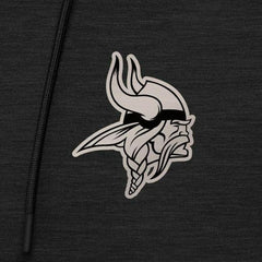 Minnesota Vikings Antigua Spikes Raglan Quarter-Zip Hoodie Heather Black - NFL
