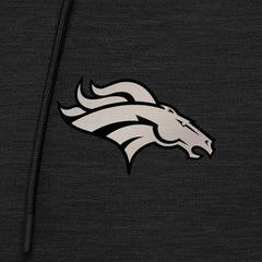 Denver Broncos Antigua Spikes Raglan Quarter-Zip Hoodie Heather Black - NFL
