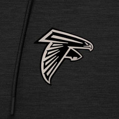 Atlanta Falcons Antigua Spikes Raglan Quarter-Zip Hoodie Heather Black - NFL