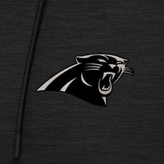 Carolina Panthers Antigua Spikes Raglan Quarter-Zip Hoodie Heather Black - NFL