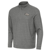 Denver Broncos Antigua Subtle Quarter-Zip Top Heather Black - NFL