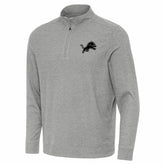 Detroit Lions Antigua Subtle Quarter-Zip Top Heather Gray - NFL