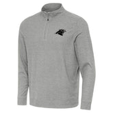 Carolina Panthers Antigua Subtle Quarter-Zip Top Heather Gray - NFL