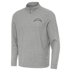 Los Angeles Chargers Antigua Subtle Quarter-Zip Top Heather Gray - NFL