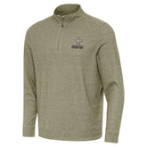 New Orleans Saints Antigua Subtle Quarter-Zip Top Heather Olive - NFL