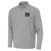 New York Giants Antigua Subtle Quarter-Zip Top Heather Gray - NFL
