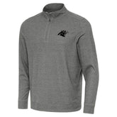 Carolina Panthers Antigua Subtle Quarter-Zip Top Heather Black - NFL