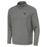 Chicago Bears Antigua Subtle Quarter-Zip Top Heather Black - NFL