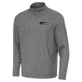 Seattle Seahawks Antigua Subtle Quarter-Zip Top Heather Black - NFL