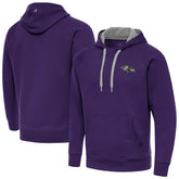 Baltimore Ravens Antigua Brushed Carbon Victory Pullover Hoodie Purple - NFL