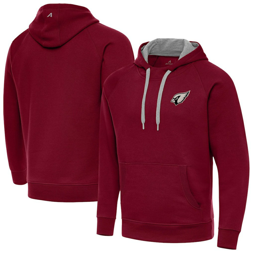 Arizona Cardinals Antigua Brushed Carbon Victory Pullover Hoodie Cardinal - NFL