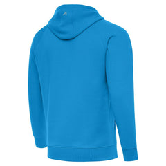 Carolina Panthers Antigua Brushed Carbon Victory Pullover Hoodie Blue - NFL