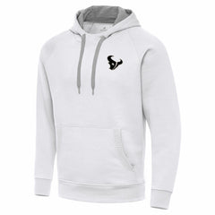 Houston Texans Antigua Brushed Carbon Victory Pullover Hoodie White - NFL