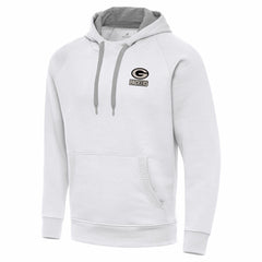 Green Bay Packers Antigua Brushed Carbon Victory Pullover Hoodie White - NFL