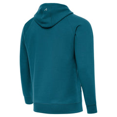 Jacksonville Jaguars Antigua Brushed Carbon Victory Pullover Hoodie Teal - NFL