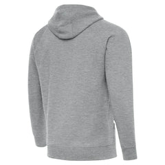 New York Jets Antigua Brushed Carbon Victory Pullover Hoodie Heather Gray - NFL