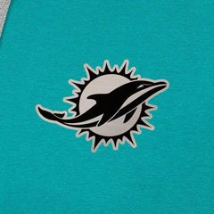 Miami Dolphins Antigua Brushed Carbon Victory Pullover Hoodie Aqua - NFL