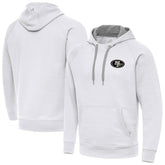 San Francisco 49ers Antigua Brushed Carbon Victory Pullover Hoodie White - NFL