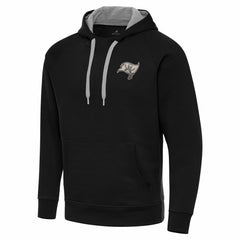 Tampa Bay Buccaneers Antigua Brushed Carbon Victory Pullover Hoodie Black - NFL