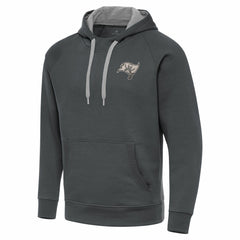 Tampa Bay Buccaneers Antigua Brushed Carbon Victory Pullover Hoodie Charcoal - NFL
