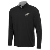 Philadelphia Eagles Antigua Content Quarter-Zip Top Charcoal - NFL