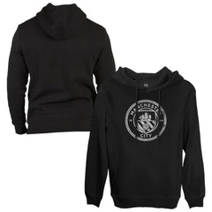 Manchester City 1863FC Monochrome Badge Fleece Pullover Hoodie - Black