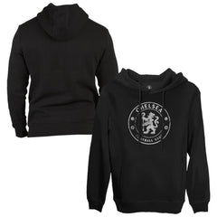 Chelsea 1863FC Monochrome Badge Fleece Pullover Hoodie - Black