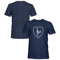 Tottenham Hotspur 1863FC Retro Monochrome Badge Vintage Tri-Blend T-Shirts - Navy