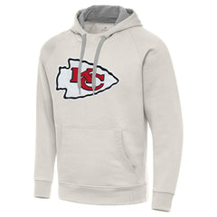 Kansas City Chiefs Antigua Victory Raglan Pullover Hoodie Cream - NFL