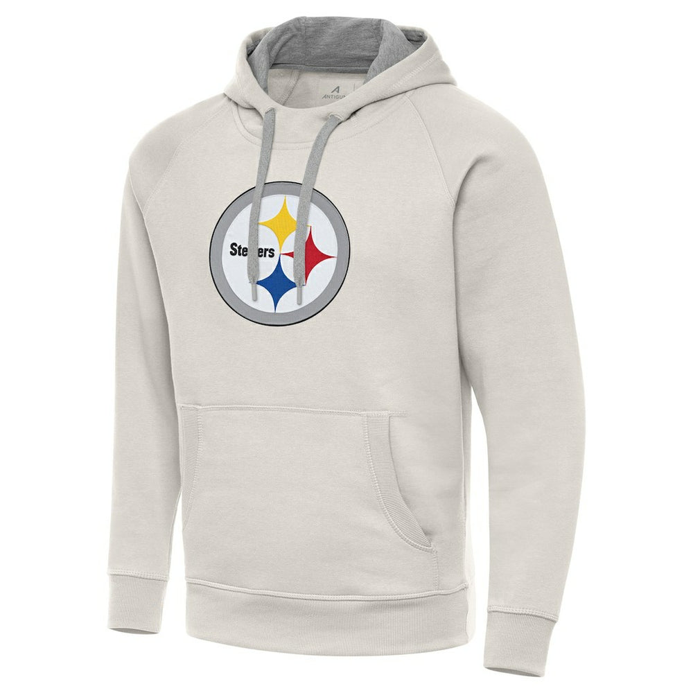 Pittsburgh Steelers Antigua Victory Raglan Pullover Hoodie Cream - NFL