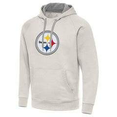 Pittsburgh Steelers Antigua Victory Raglan Pullover Hoodie Cream - NFL