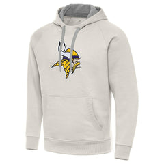 Minnesota Vikings Antigua Victory Raglan Pullover Hoodie Cream - NFL
