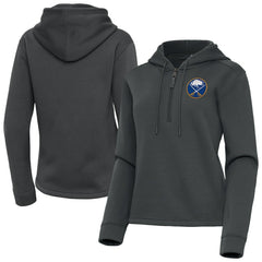 Buffalo Sabres - Antigua Women's Contemporary Quarter-Zip Hoodie Pewter