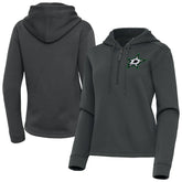 Dallas Stars - Antigua Women's Contemporary Quarter-Zip Hoodie Pewter